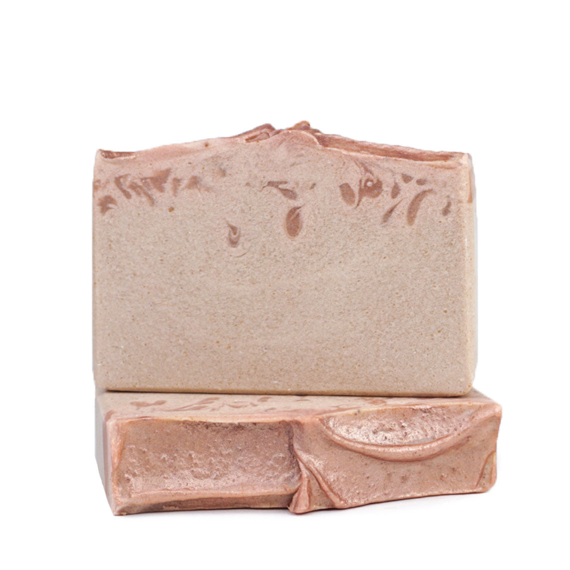 two bar soaps beige color with swirls