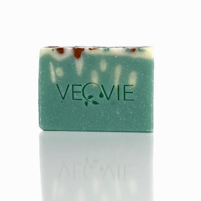 veovie bar soap green with white drops